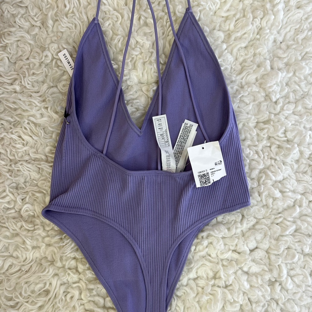 Forever 21 Purple Ribbed Bodysuit - Picture 3 of 5